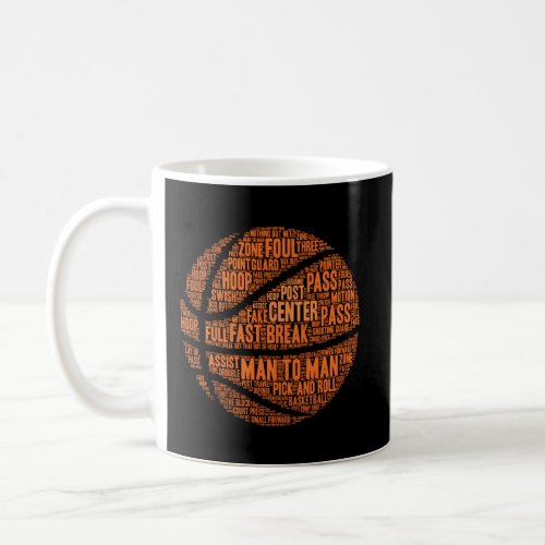 Basketball Terms Motivational Word Cloud Coffee Mug