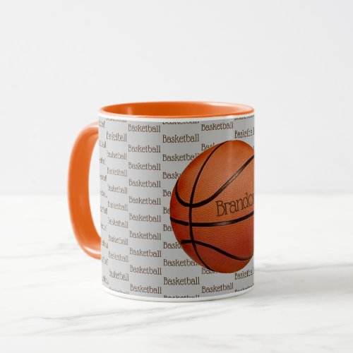 Basketball Text Design Coffee Mug