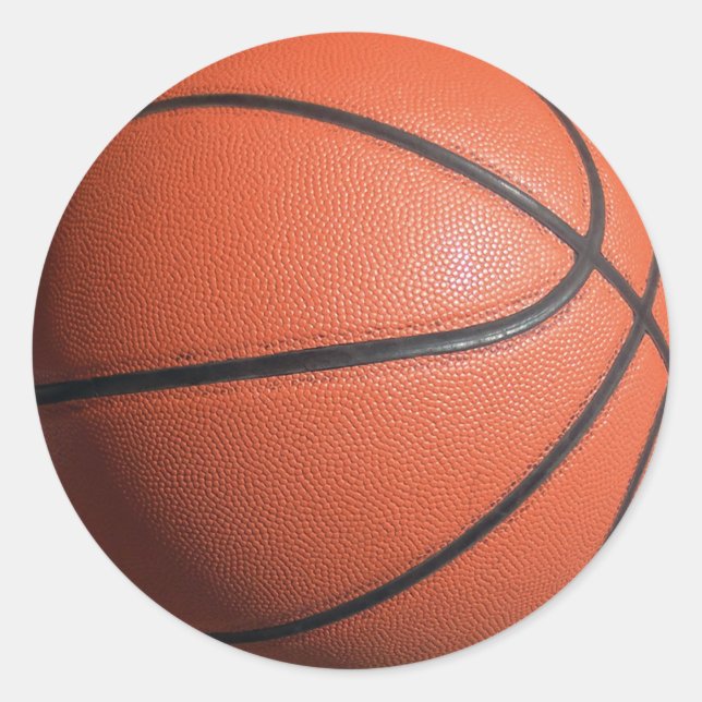 BASKETball texture Classic Round Sticker (Front)