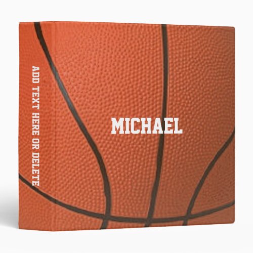 Basketball Texture Personalized Binder