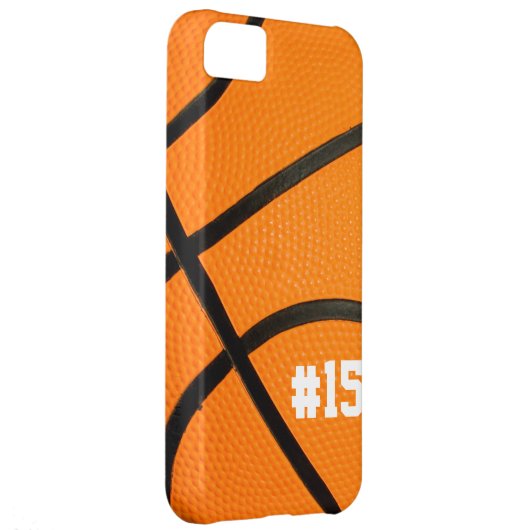 Basketball Texture Personalized # iPhone5 case (Back/Right)