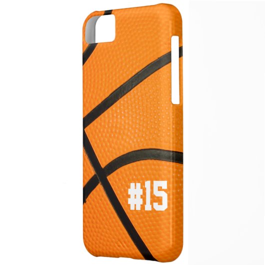 Basketball Texture Personalized # iPhone5 case (Back Left)