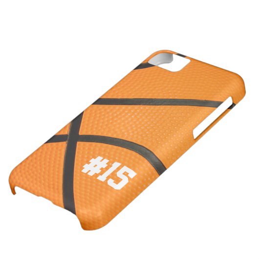 Basketball Texture Personalized # iPhone5 case (Bottom)