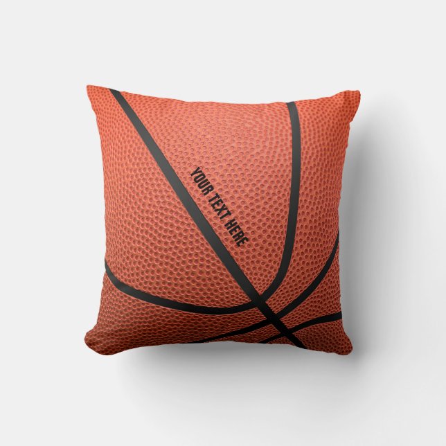 Basketball Texture | Sport Gifts Throw Pillow (Front)