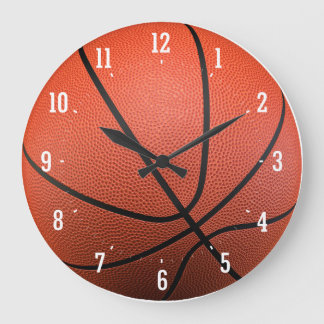 Basketball Texture | Time for Sport Large Clock