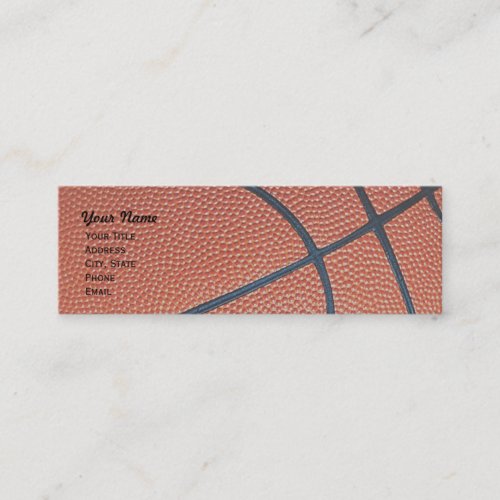Basketball _textured_r,w,b hoop net skinny business card templates
