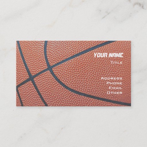 Customizable Basketball _textured_red,white,blue hoop net business card template