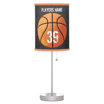 Basketball (textured) Table Lamp by eBrushDesign at Zazzle
