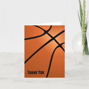 Basketball Thank You Blank Customizable Card