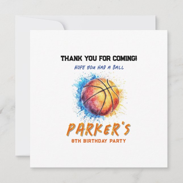 Basketball Thank You Card (Front)