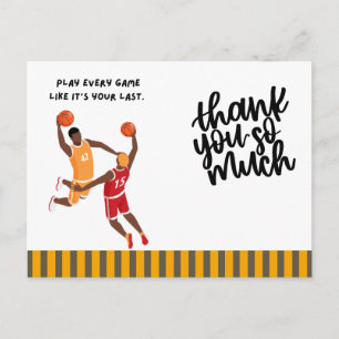 Basketball Thank you card for Player