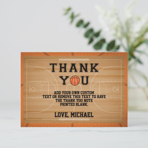 Basketball Thank You Cards Zazzle