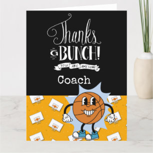 Basketball thank you coach  card