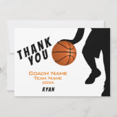 Basketball Thank you Coach Card | Zazzle
