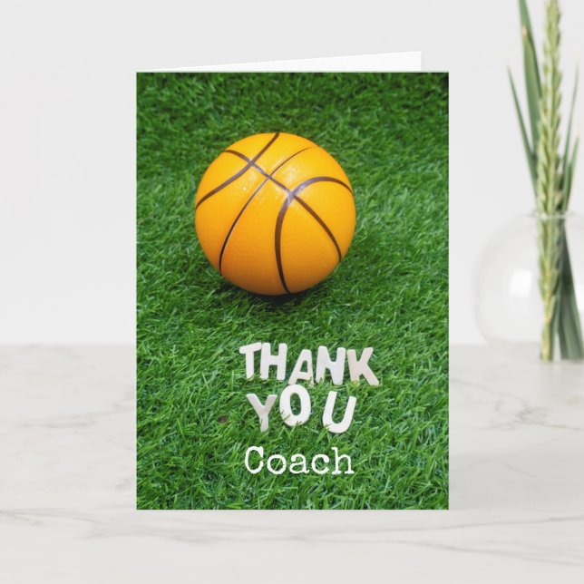 Basketball thank you coach   card (Front)
