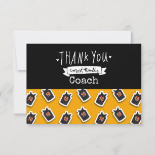 Basketball thank you coach  card