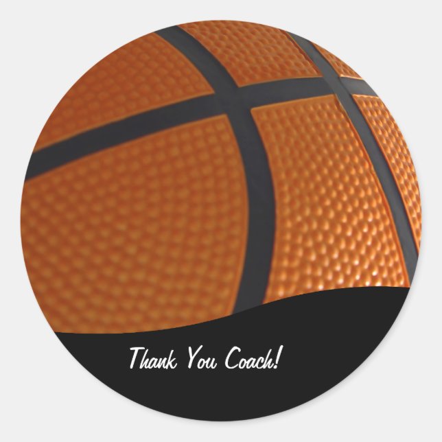 Basketball Thank You Stickers (Front)