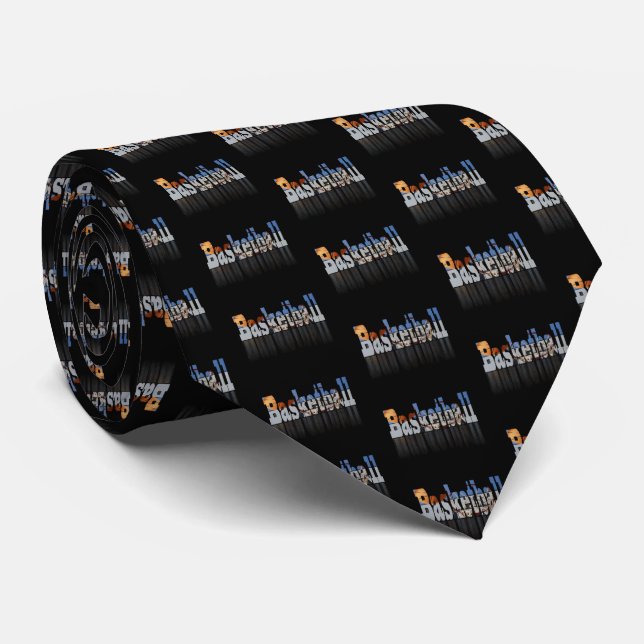 Basketball The Best Game, Neck Tie (Rolled)