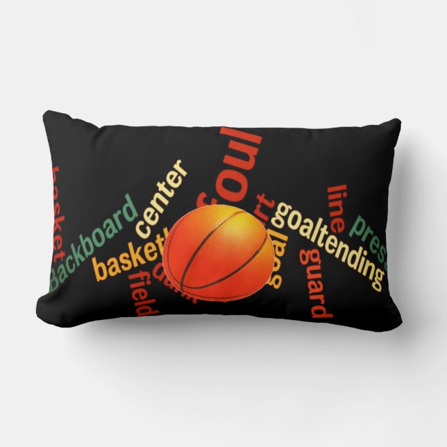 Basketball the game of Champions Lumbar Pillow (Front)