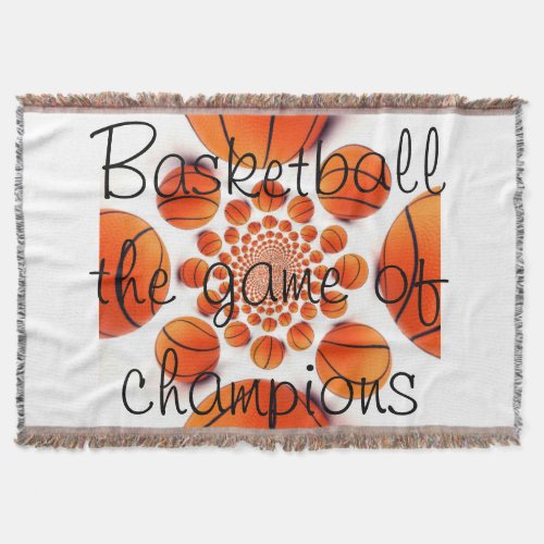 Basketball the Game of Champions Throw Blanket