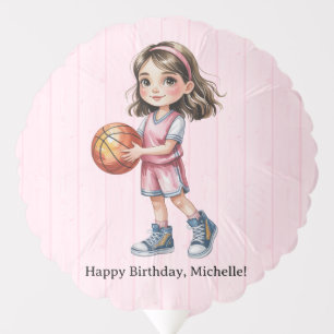 Basketball Theme Birthday Party For Girl’s Balloon