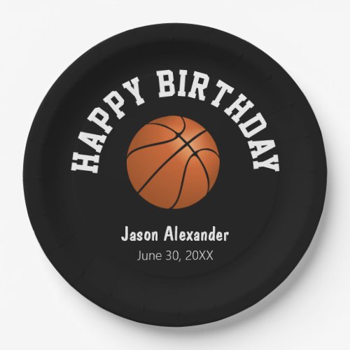 Basketball Theme Birthday Party Plates Tableware