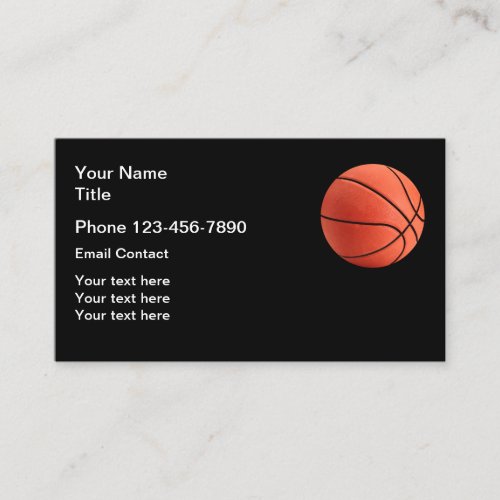 Basketball Theme Contact Business Card