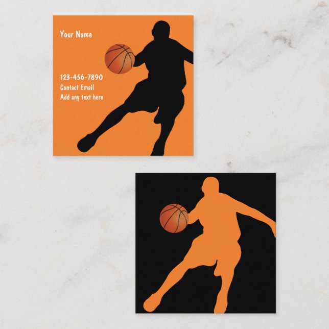 Basketball Theme Cool Two Side Business Cards (Front/Back)