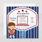 Basketball theme invitation (Front/Back)