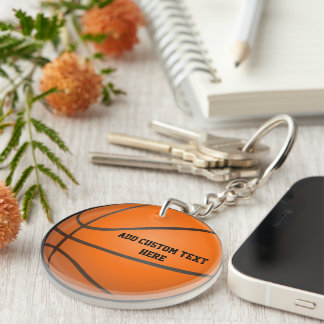 Basketball Theme Keychain