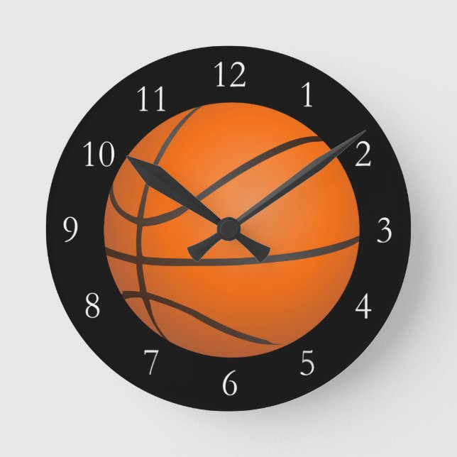 Basketball Theme Round Clock (Front)