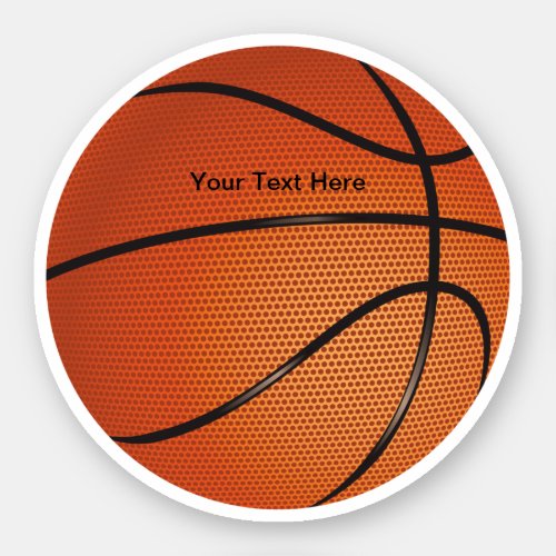 Basketball Theme Shape Sticker