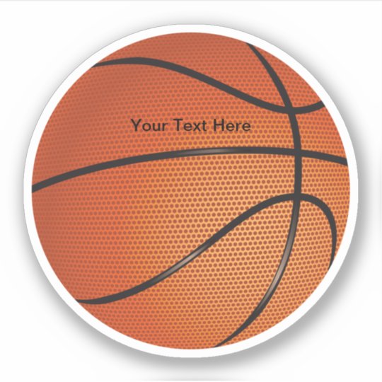 Basketball Theme Shape Sticker | Zazzle.com