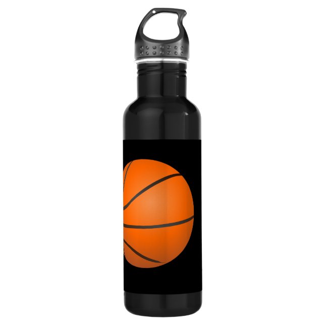 Basketball Theme Stainless Steel Water Bottle (Front)