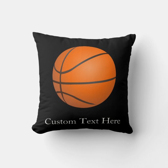 Basketball Theme Throw Pillow (Front)