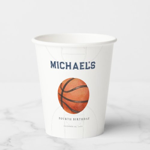 Basketball Themed Birthday Paper Cup