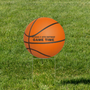 Basketball Themed Birthday Party Sign