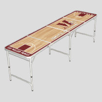 Basketball Themed Family Monogram | Burgundy Beer Pong Table