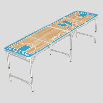 Basketball Themed Family Monogram Turquoise Court Beer Pong Table