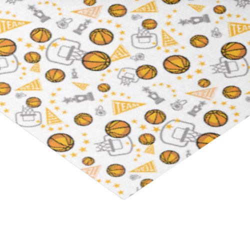 Basketball Themed Pattern Design Tissue Paper