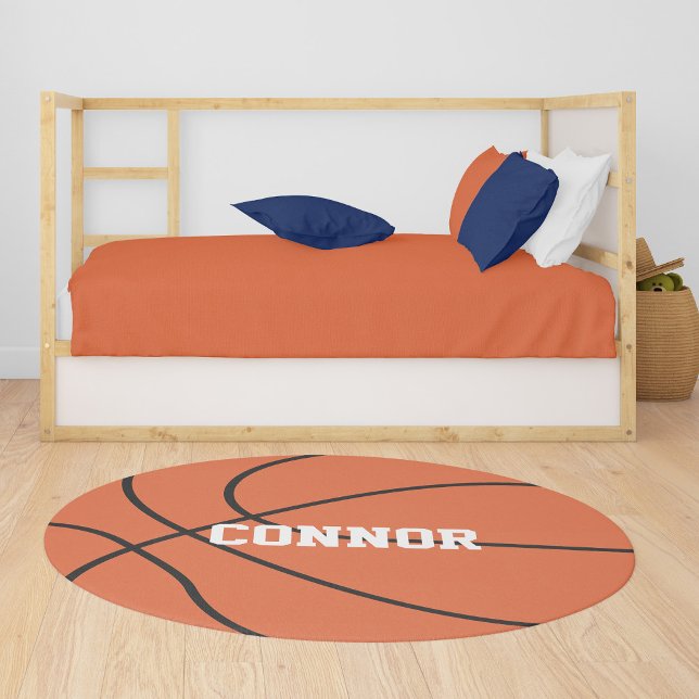 Basketball Themed Themed Personalized Kids Rug (Creator Uploaded)