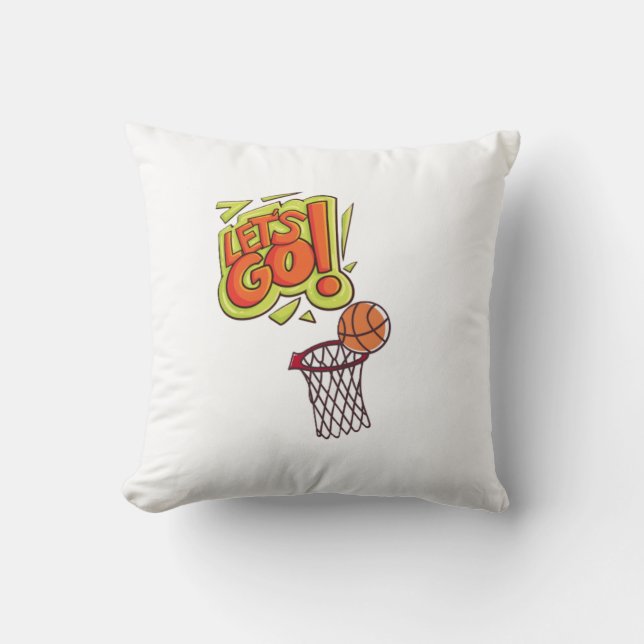 Basketball  throw pillow (Front)