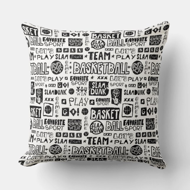 Basketball Throw Pillow 20" x 20" (Front)