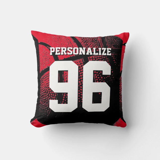 Basketball throw pillow for players coach and fans (Front)