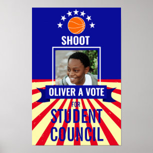 basketball Throw Vote Sports-Themed Voting Poster