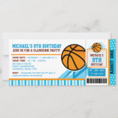 Basketball Ticket Pass Birthday Invitation (Front)