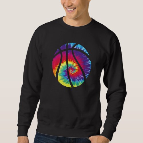 Basketball Tie Dye Rainbow Kids Boys Teenage Men G Sweatshirt