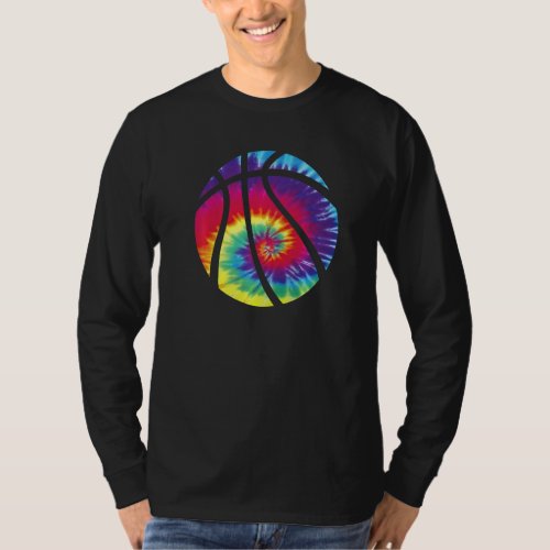 Basketball Tie Dye Rainbow Kids Boys Teenage Men G T_Shirt