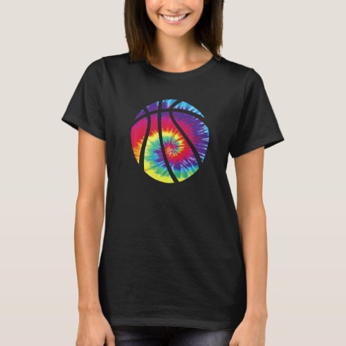 Basketball Tie Dye Rainbow Kids Boys Teenage Men G T_Shirt