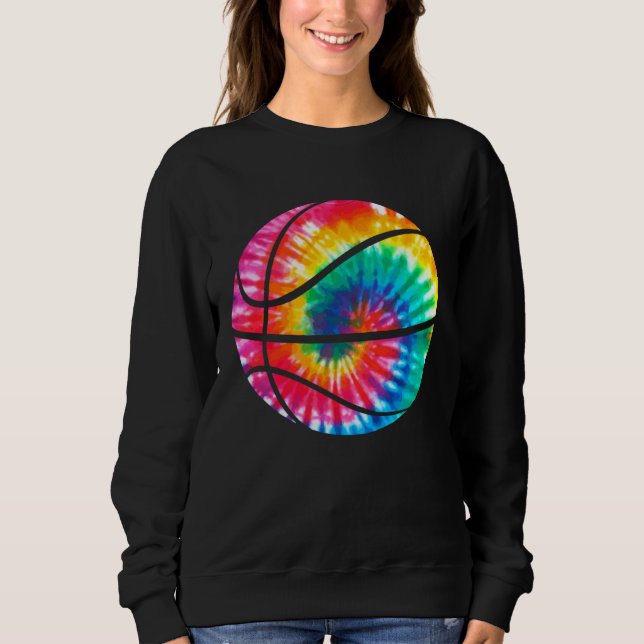 Basketball Tie Dye Sports Bball Kids Coach Basketb Sweatshirt (Front)